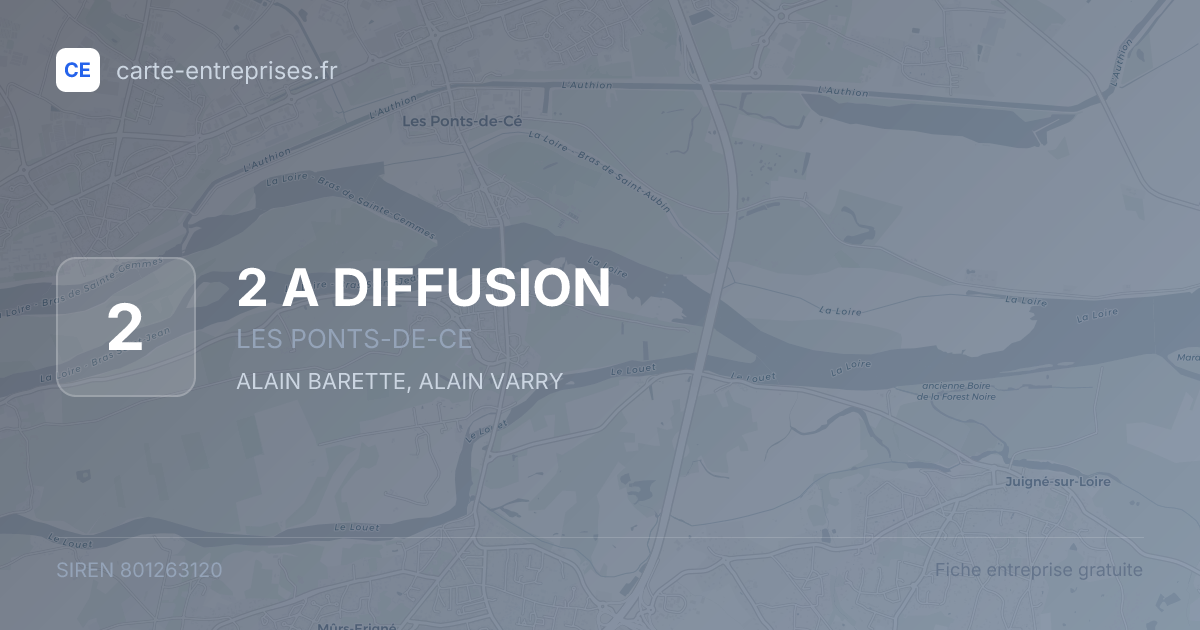 2 A DIFFUSION — 801263120 — fiche entreprise