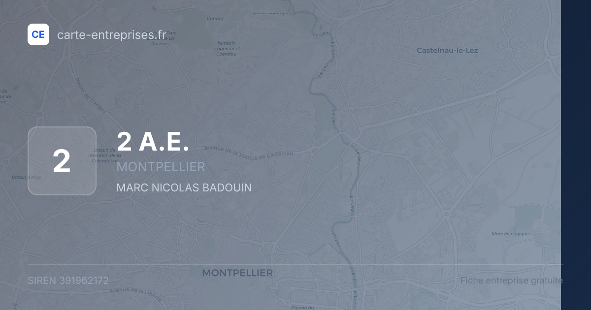 2 A.E. — 391962172 — fiche entreprise