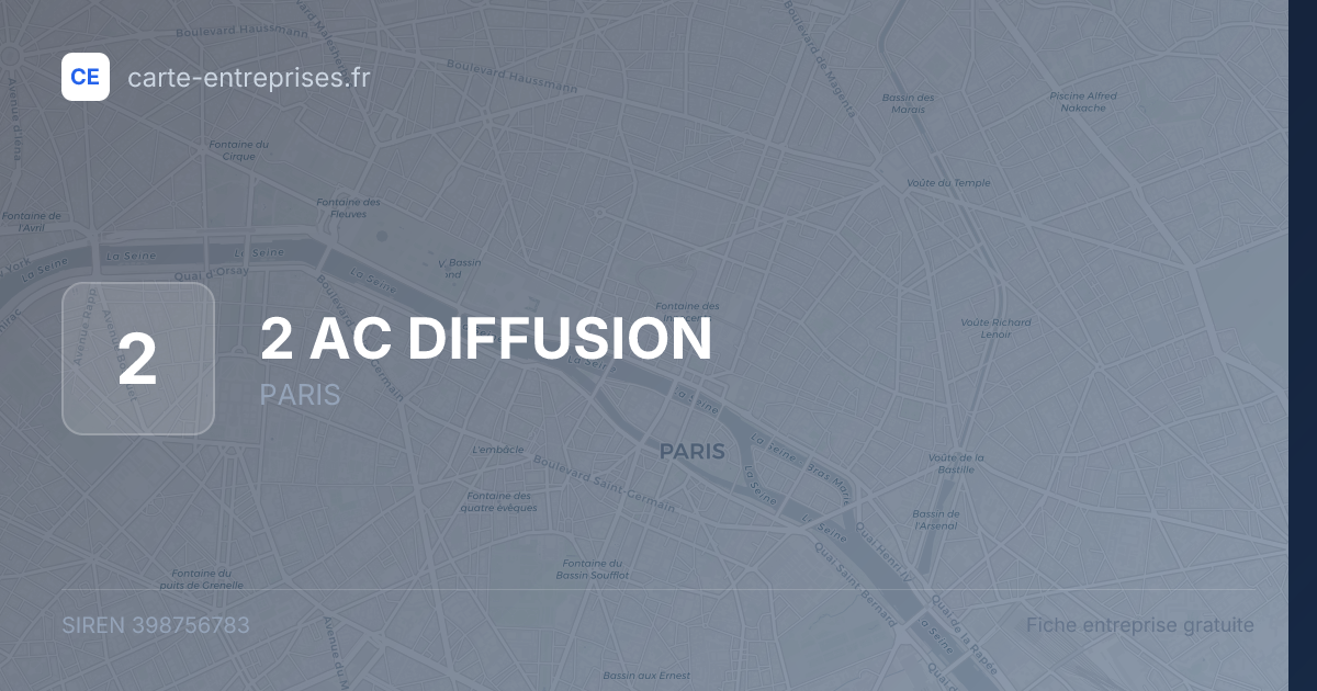 2 AC DIFFUSION — 398756783 — fiche entreprise
