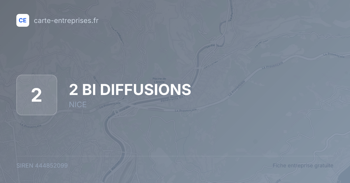 2 BI DIFFUSIONS — 444852099 — fiche entreprise