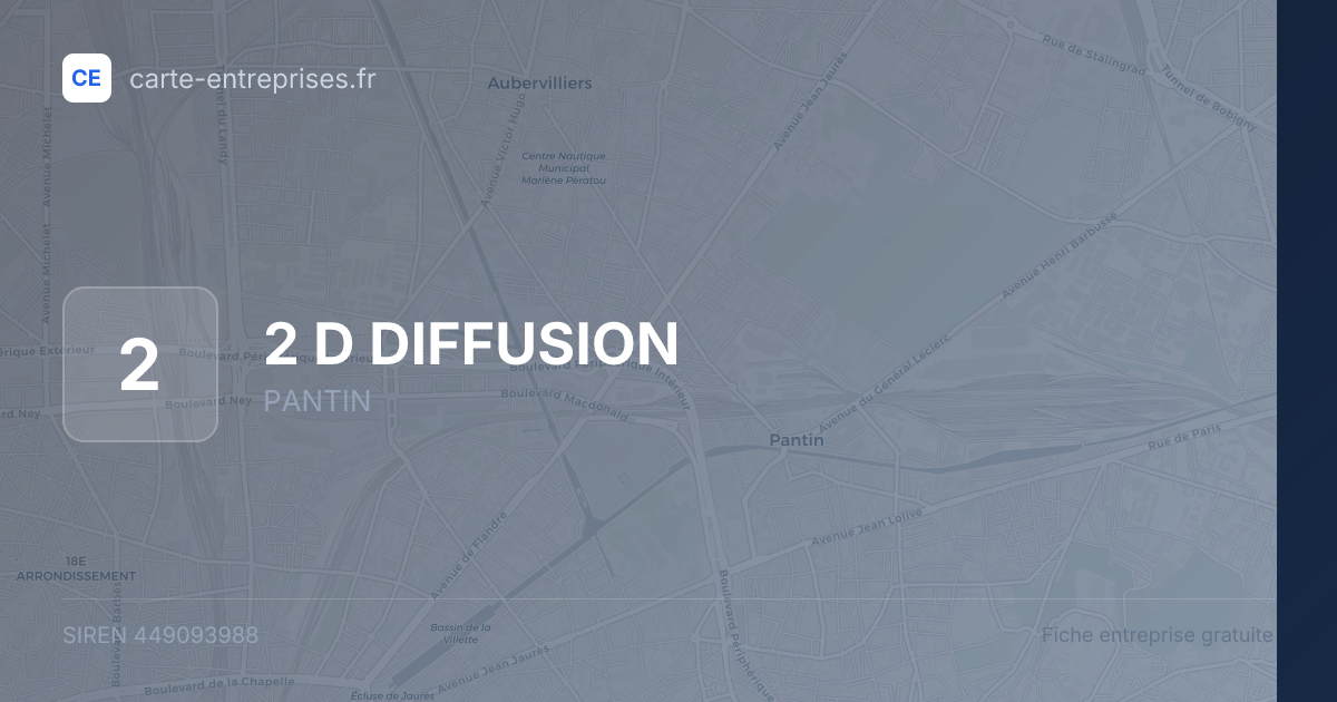 2 D DIFFUSION — 449093988 — fiche entreprise