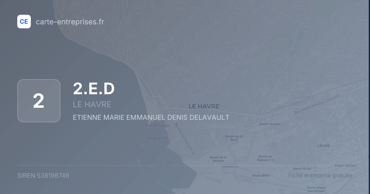 2.E.D — 538198748 — fiche entreprise
