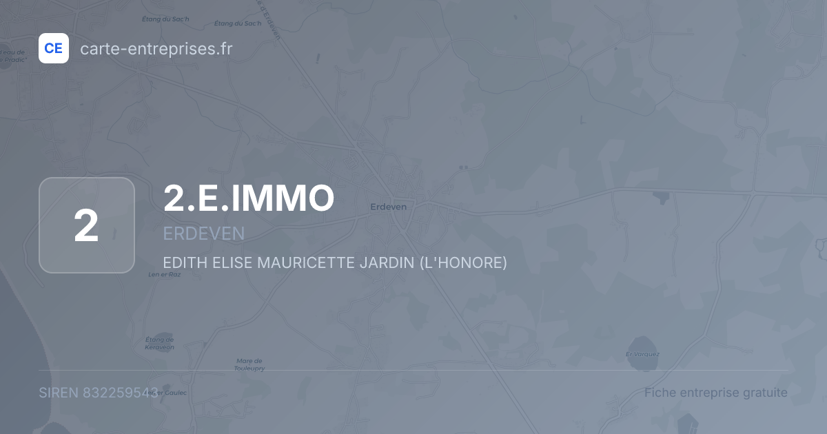 2.E.IMMO — 832259543 — fiche entreprise