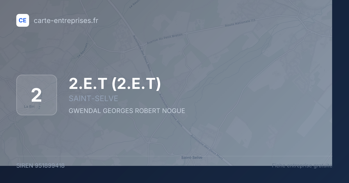 2.E.T — 951899418 — fiche entreprise