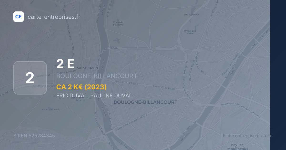 2 E — 525284345 — fiche entreprise