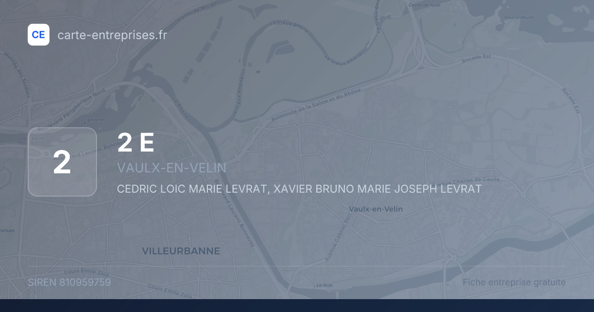 2 E — 810959759 — fiche entreprise