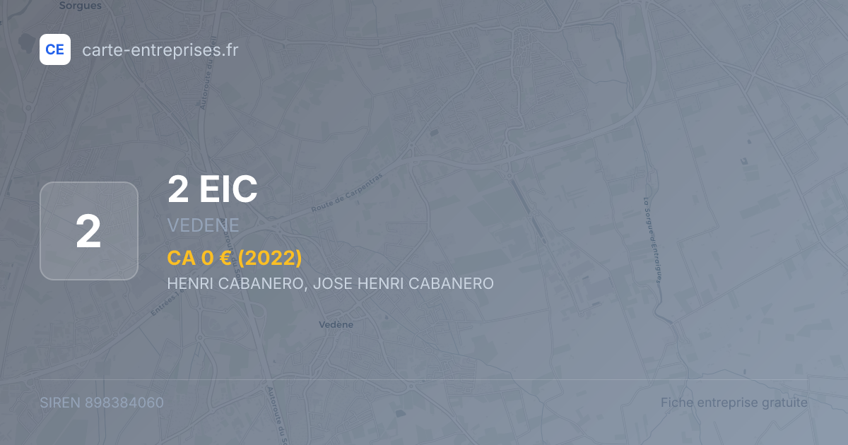 2 EIC — 898384060 — fiche entreprise
