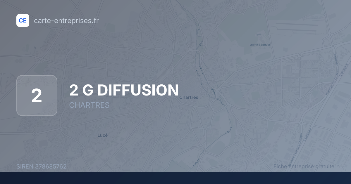 2 G DIFFUSION — 378685762 — fiche entreprise