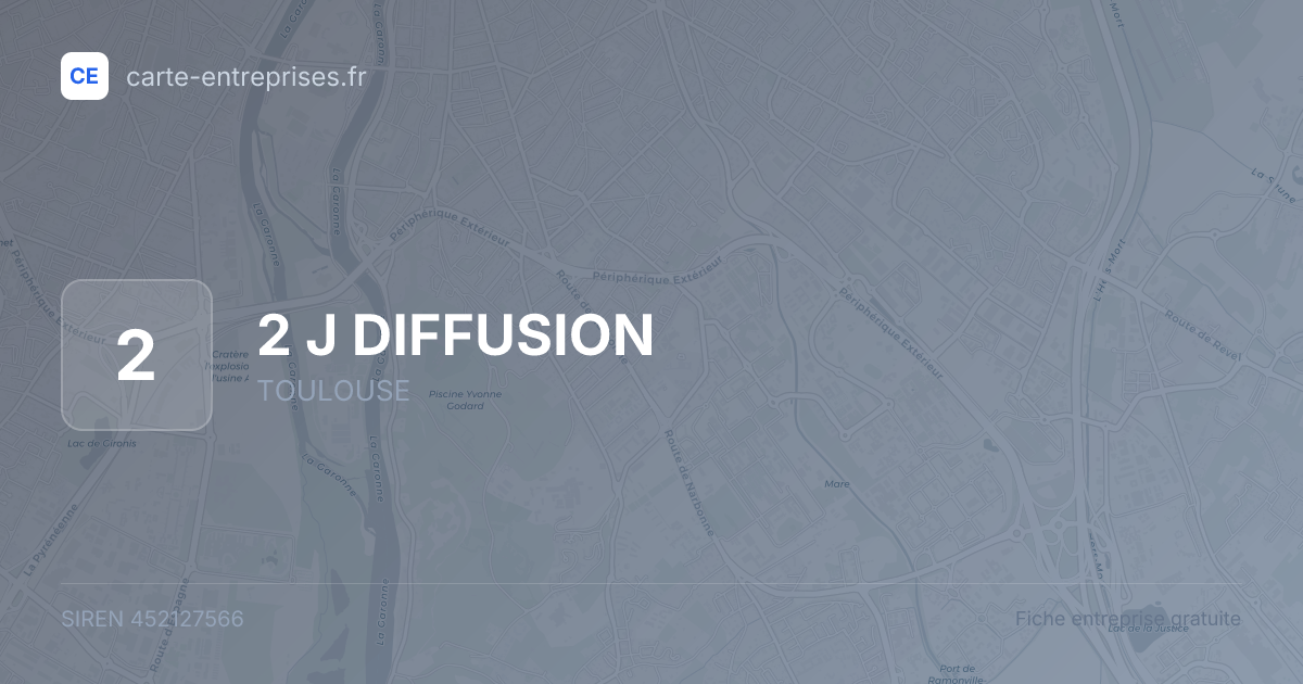 2 J DIFFUSION — 452127566 — fiche entreprise