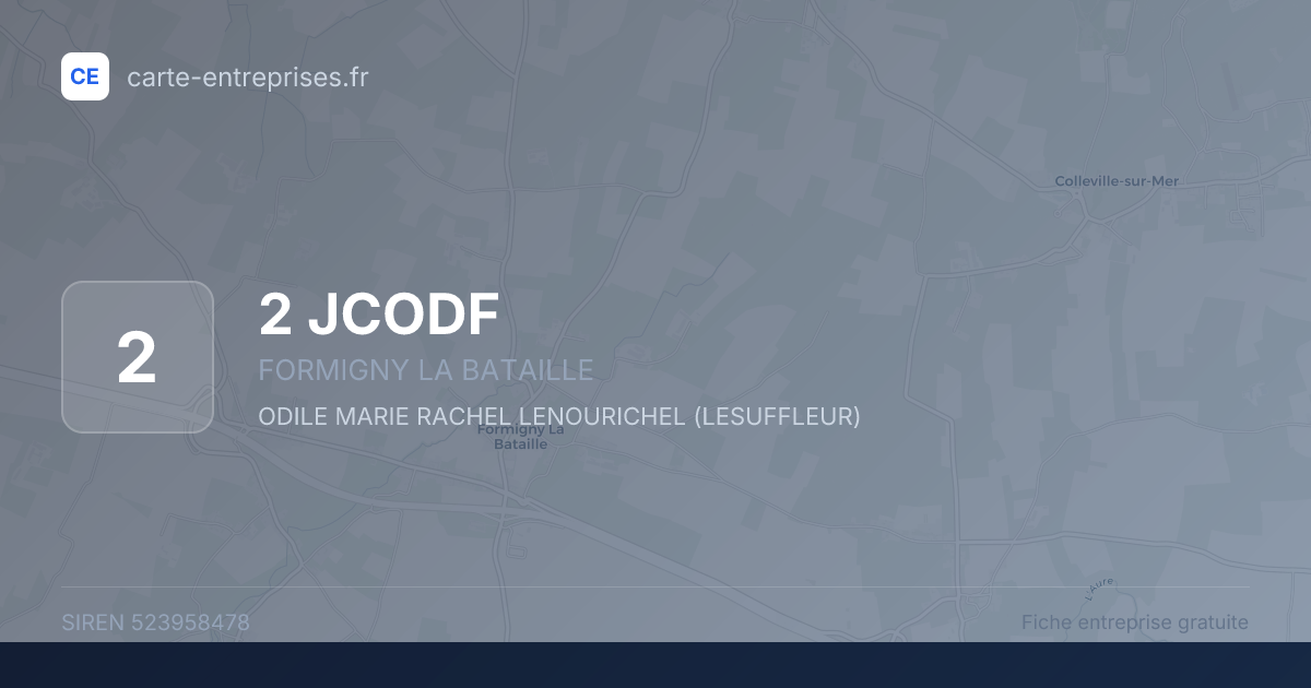 2 JCODF — 523958478 — fiche entreprise