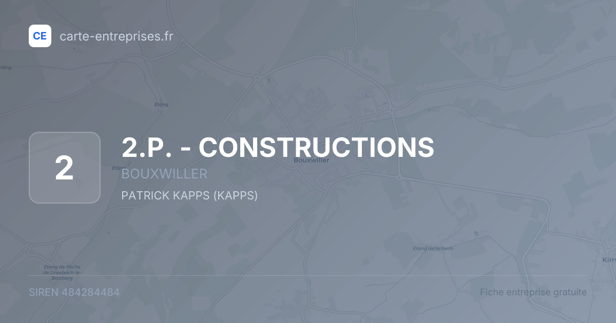 2.P. - CONSTRUCTIONS — 484284484 — fiche entreprise