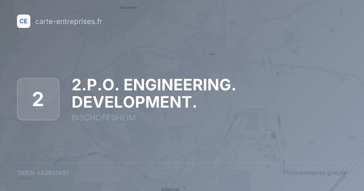 2.P.O. ENGINEERING. DEVELOPMENT. — 443851407 — fiche entreprise