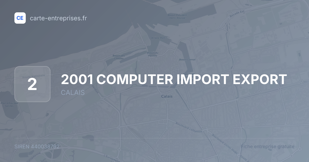 2001 COMPUTER IMPORT EXPORT — 440038792 — fiche entreprise