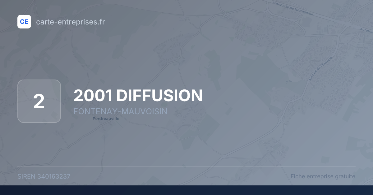 2001 DIFFUSION — 340163237 — fiche entreprise