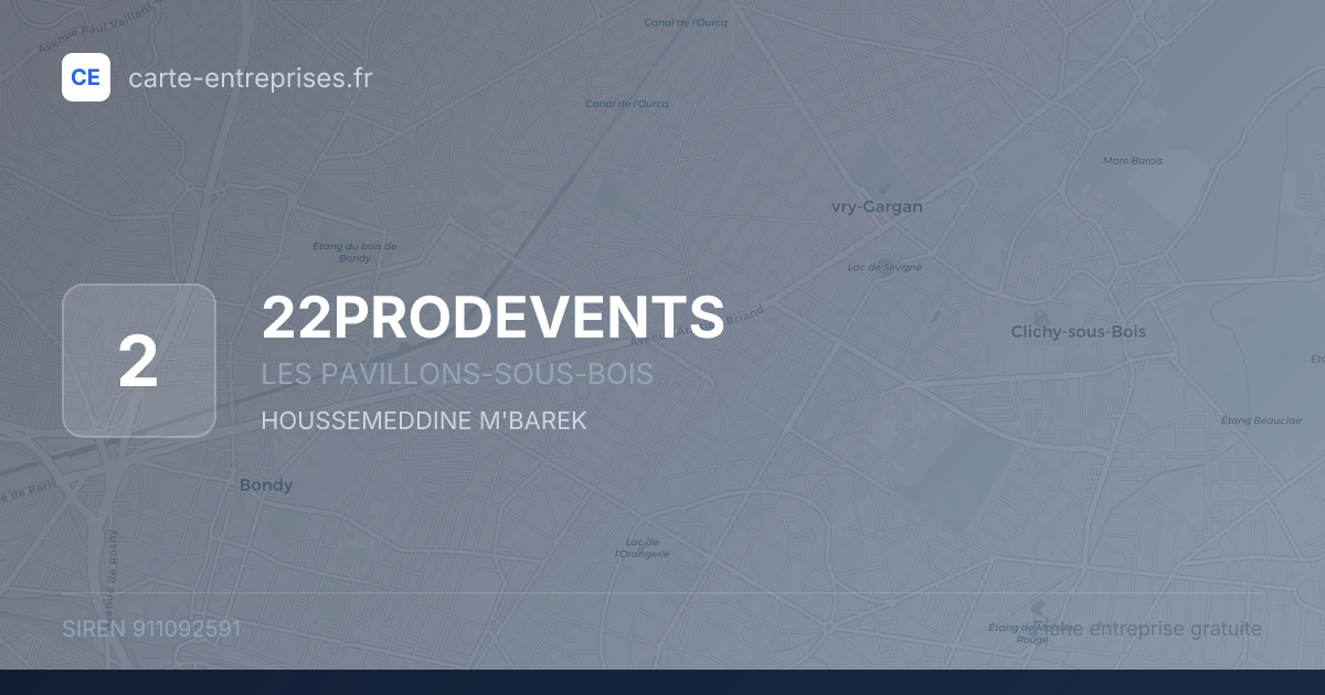 22PRODEVENTS — 911092591 — fiche entreprise