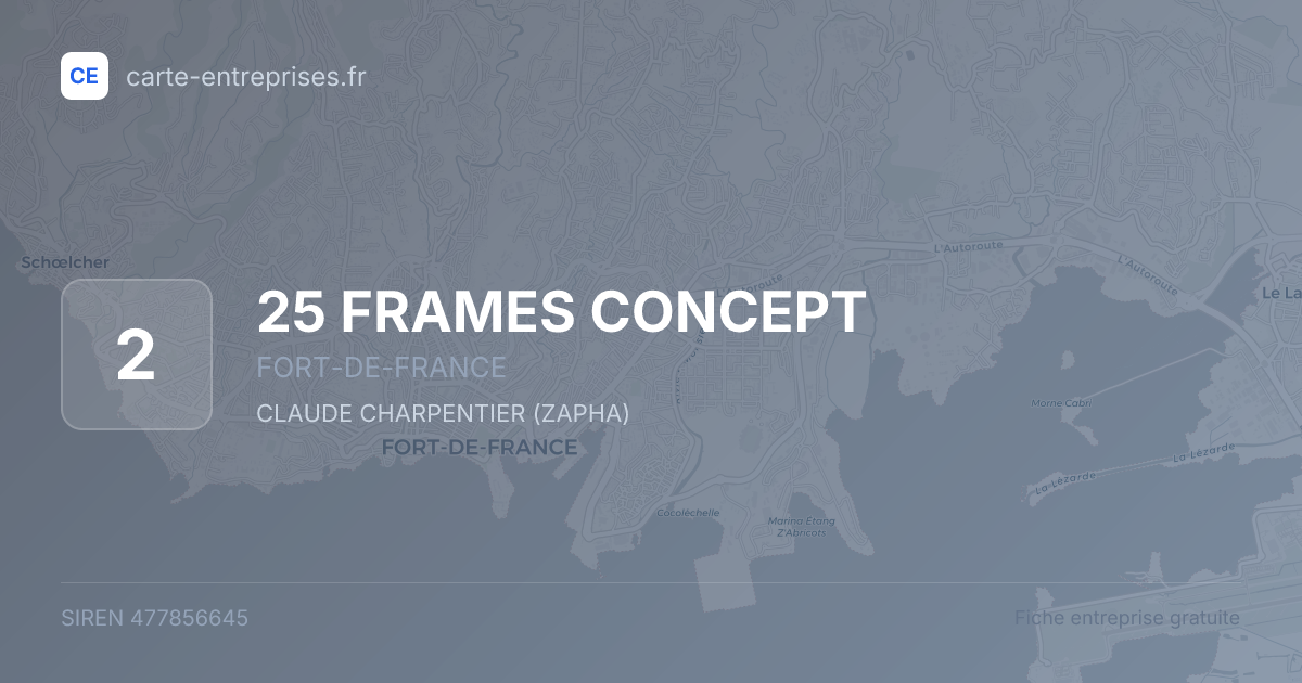 25 FRAMES CONCEPT — 477856645 — fiche entreprise