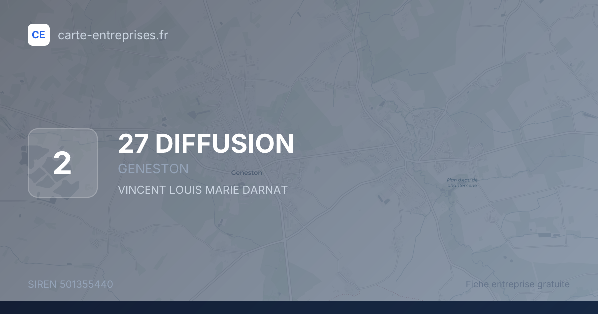 27 DIFFUSION — 501355440 — fiche entreprise