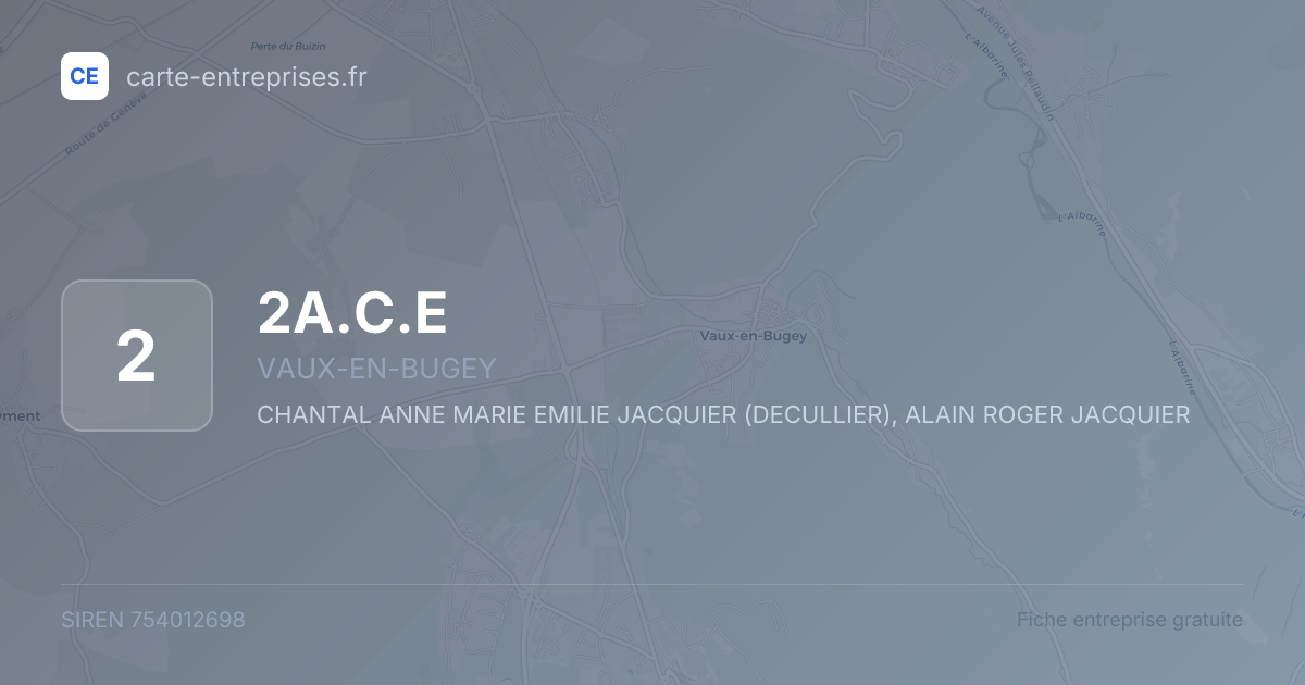 2A.C.E — 754012698 — fiche entreprise
