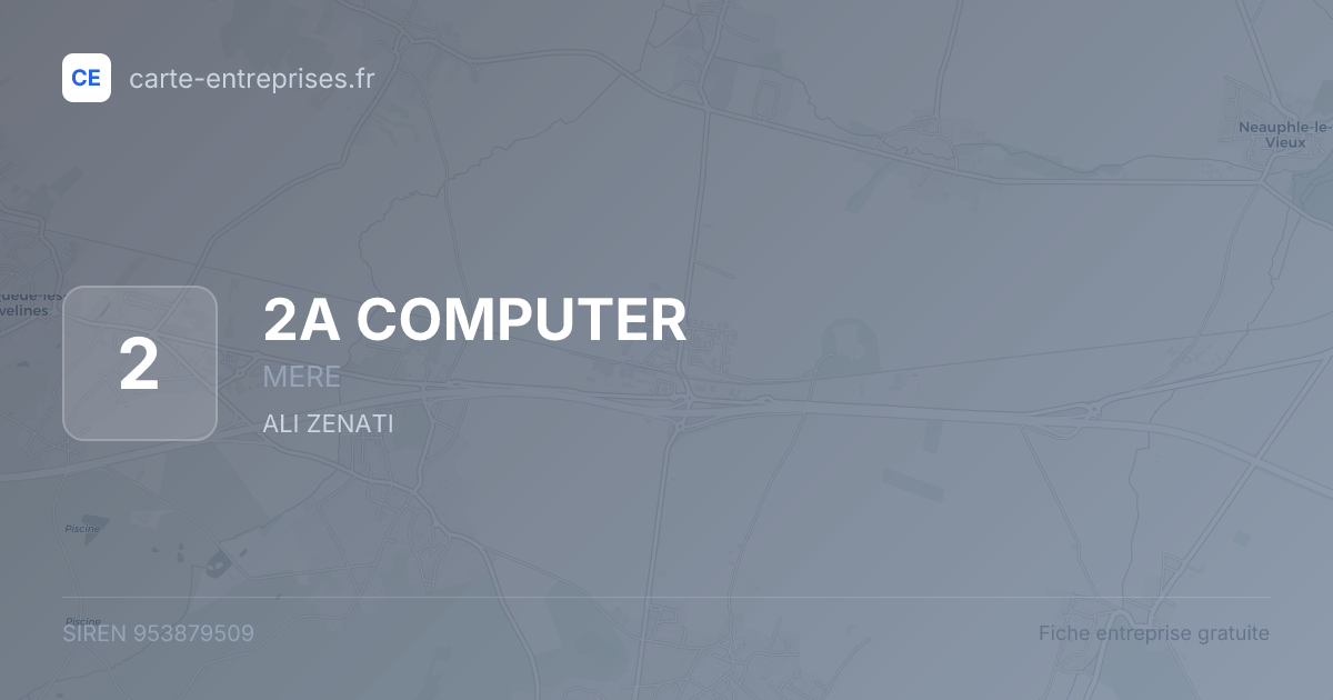 2A COMPUTER — 953879509 — fiche entreprise