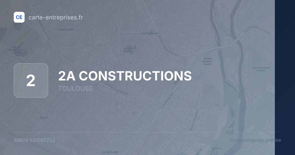 2A CONSTRUCTIONS — 531087252 — fiche entreprise