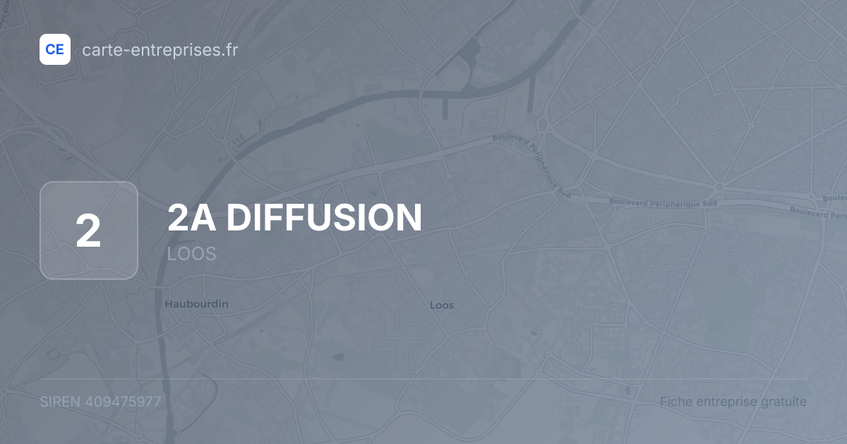 2A DIFFUSION — 409475977 — fiche entreprise