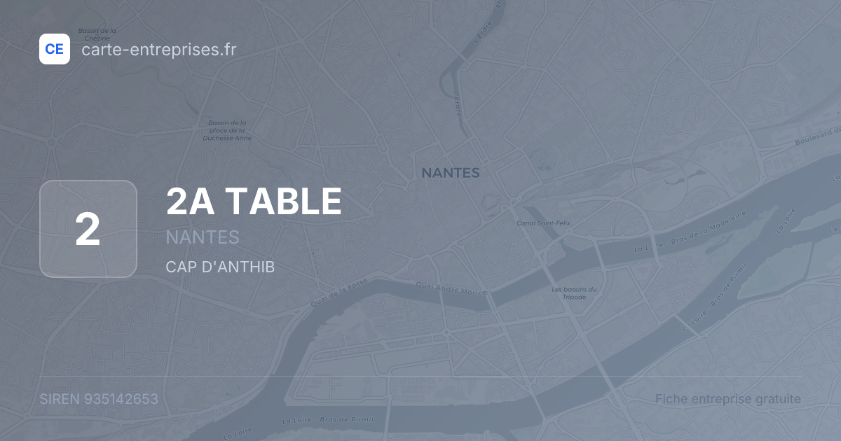 2A TABLE — 935142653 — fiche entreprise