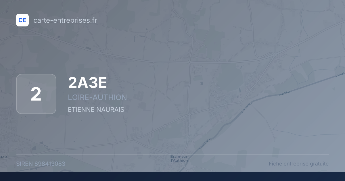 2A3E — 898413083 — fiche entreprise
