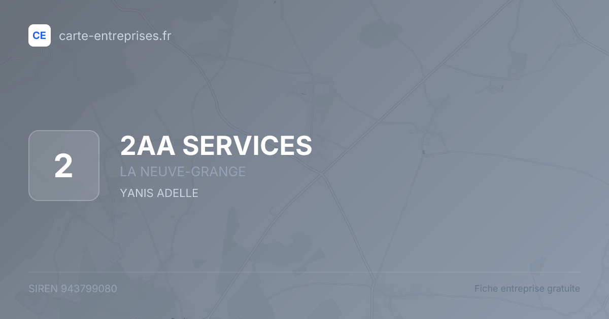 2AA SERVICES — 943799080 — fiche entreprise