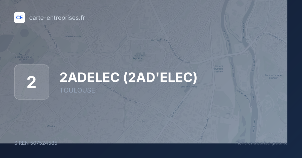 2ADELEC (2AD'ELEC) — 507524585 — fiche entreprise
