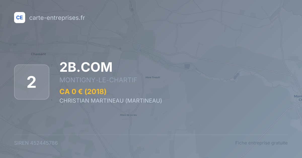 2B.COM — 452445786 — fiche entreprise