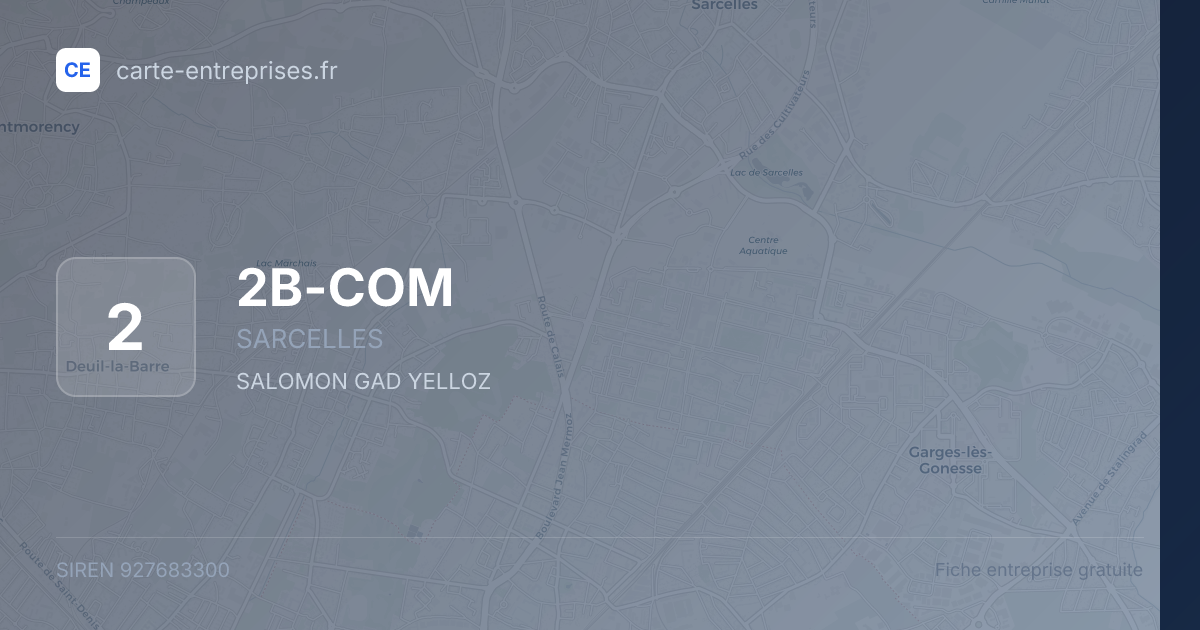 2B-COM — 927683300 — fiche entreprise