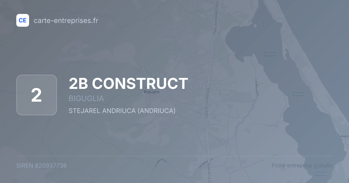 2B CONSTRUCT — 820937738 — fiche entreprise