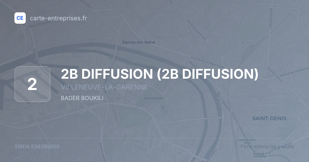 2B DIFFUSION — 838389609 — fiche entreprise