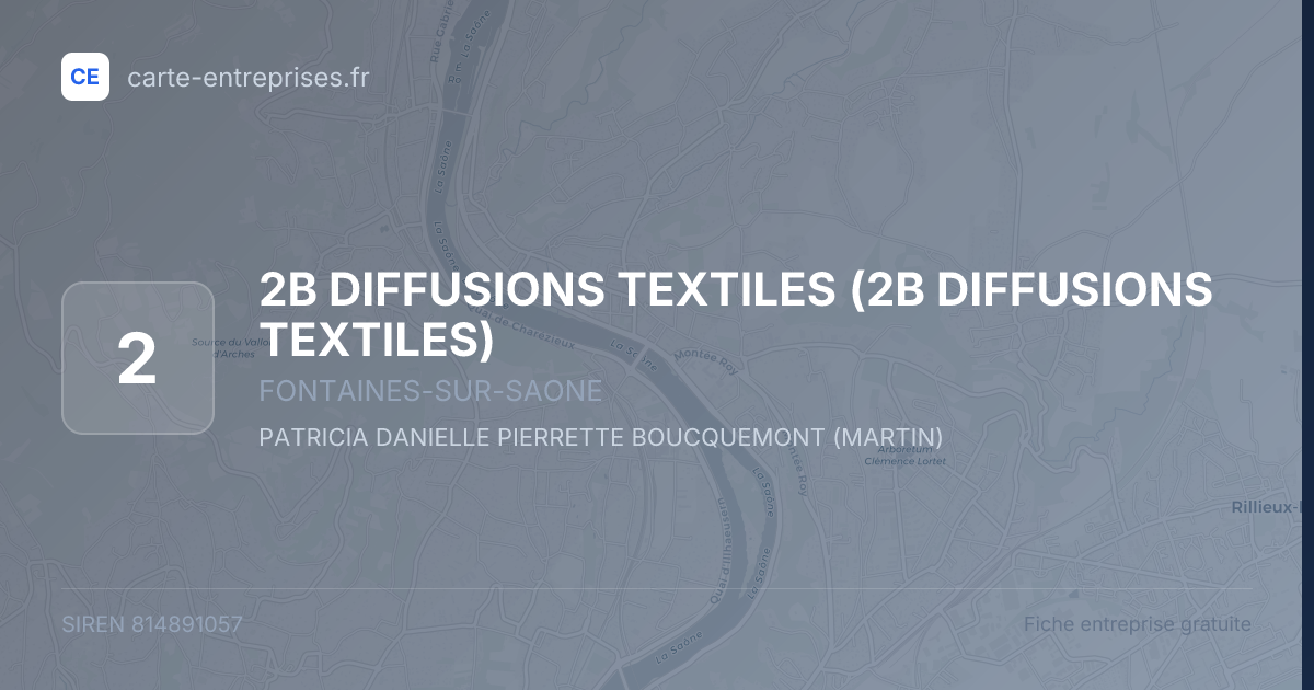 2B DIFFUSIONS TEXTILES — 814891057 — fiche entreprise