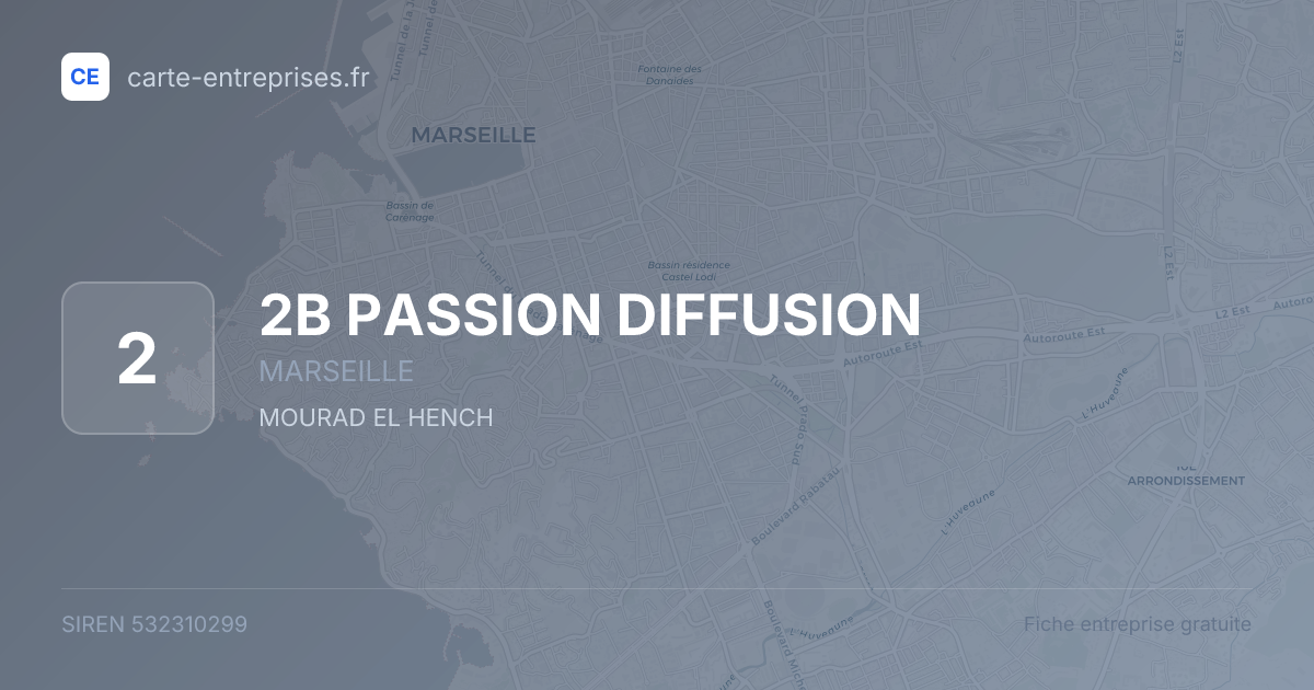 2B PASSION DIFFUSION — 532310299 — fiche entreprise