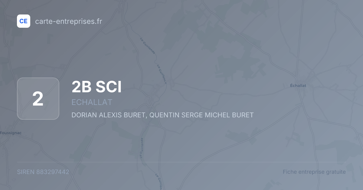 2B SCI — 883297442 — fiche entreprise