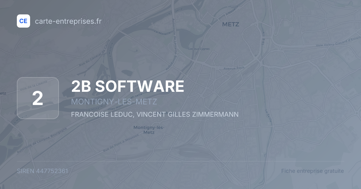 2B SOFTWARE — 447752361 — fiche entreprise