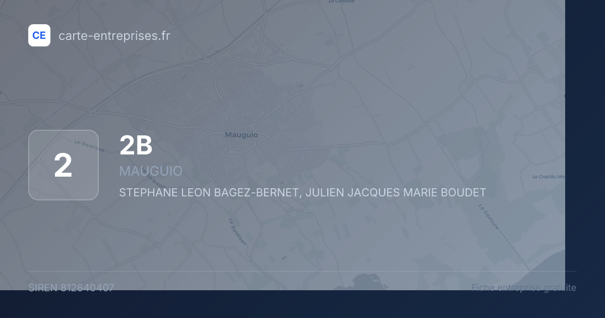 2B — 812640407 — fiche entreprise