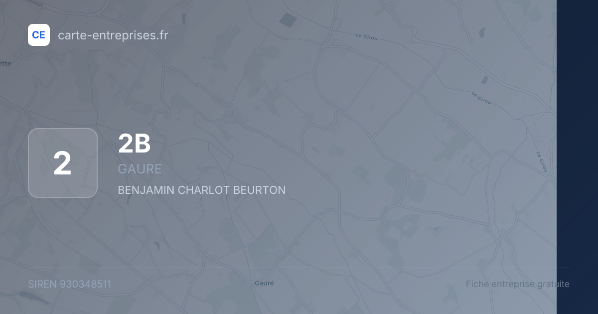 2B — 930348511 — fiche entreprise