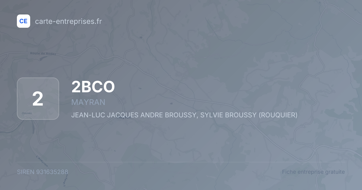 2BCO — 931635288 — fiche entreprise