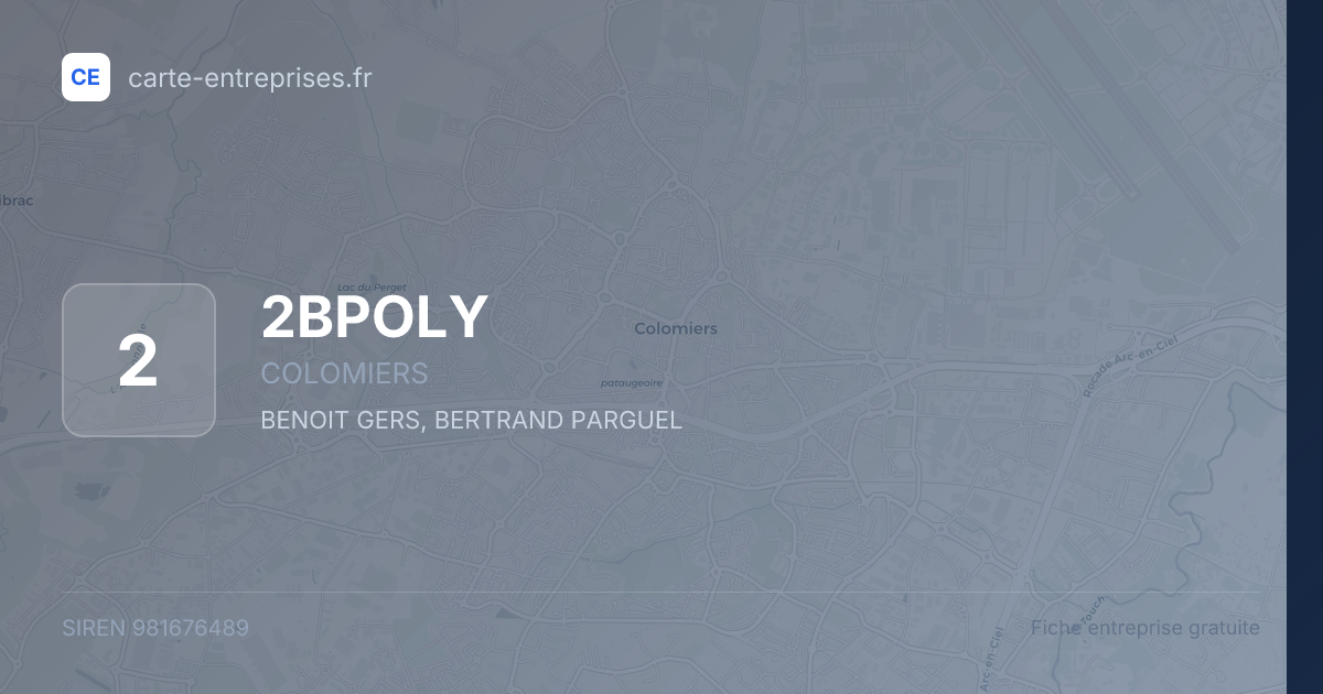 2BPOLY — 981676489 — fiche entreprise