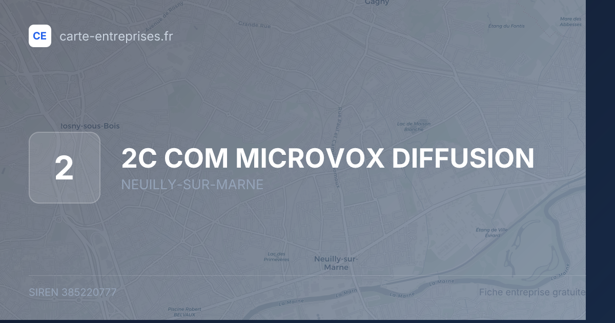 2C COM MICROVOX DIFFUSION — 385220777 — fiche entreprise