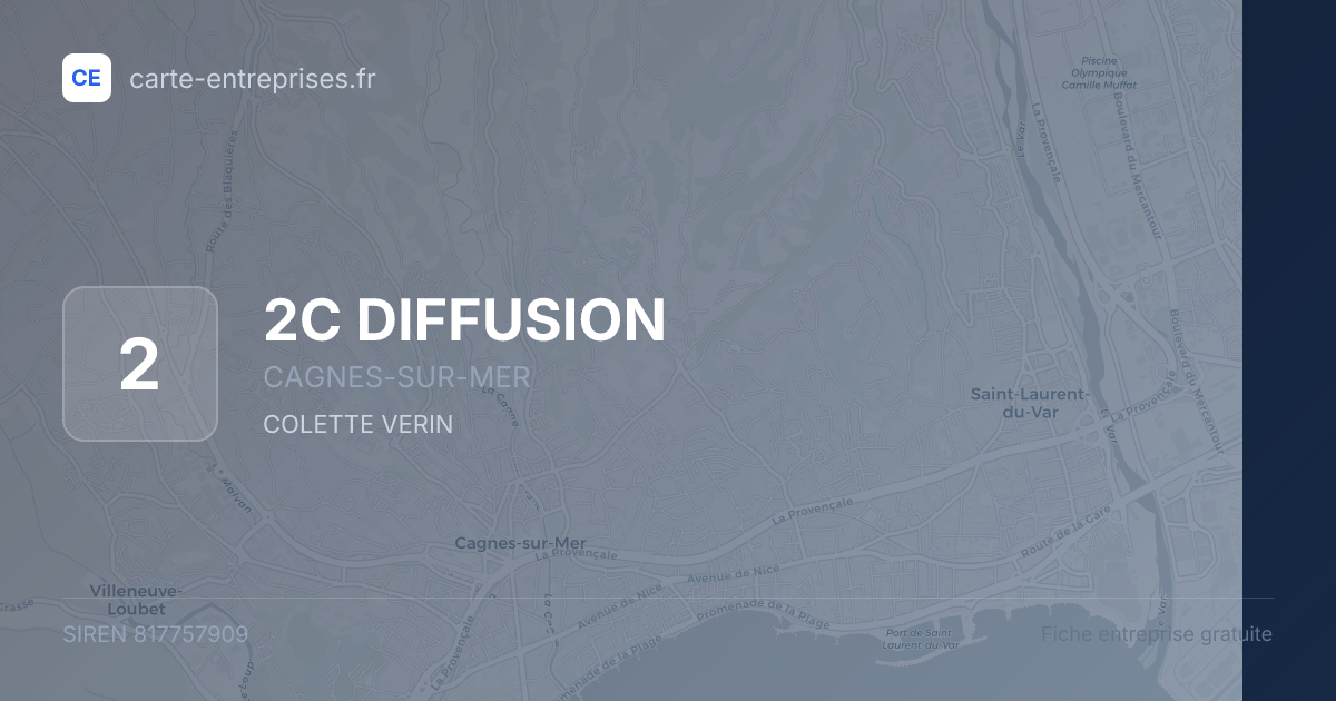 2C DIFFUSION — 817757909 — fiche entreprise