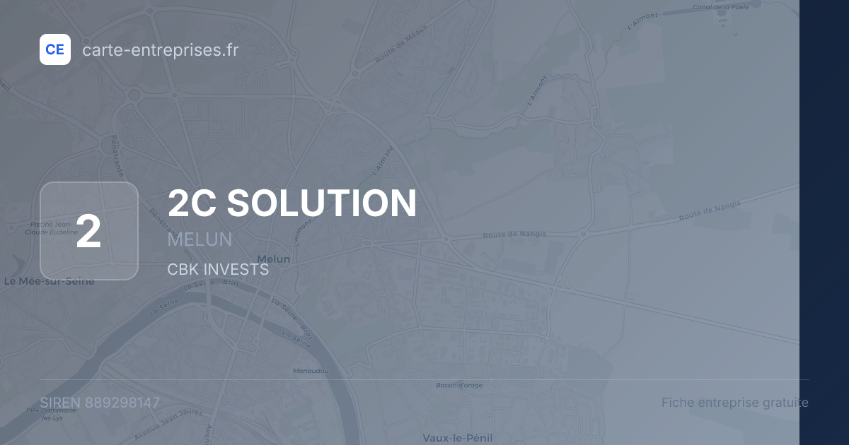 2C SOLUTION — 889298147 — fiche entreprise