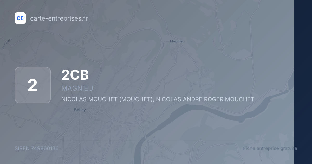 2CB — 749860136 — fiche entreprise