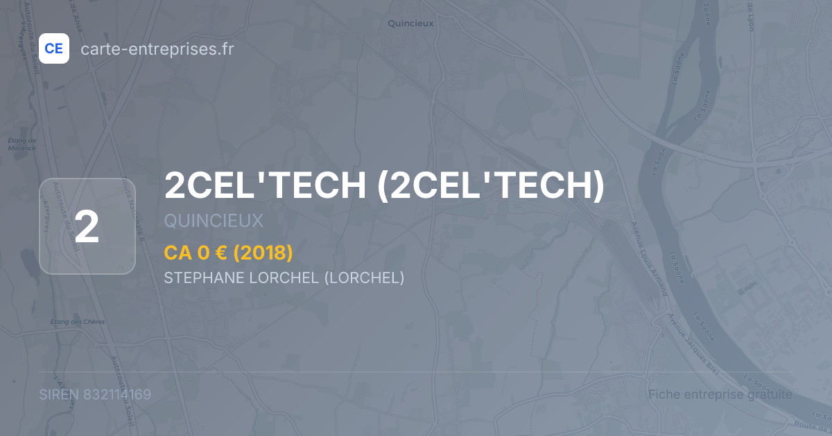 2CEL'TECH — 832114169 — fiche entreprise