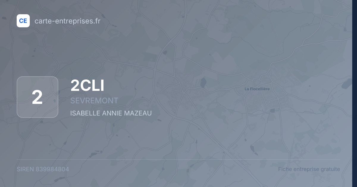 2CLI — 839984804 — fiche entreprise