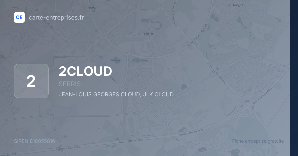 2CLOUD — 818055816 — fiche entreprise