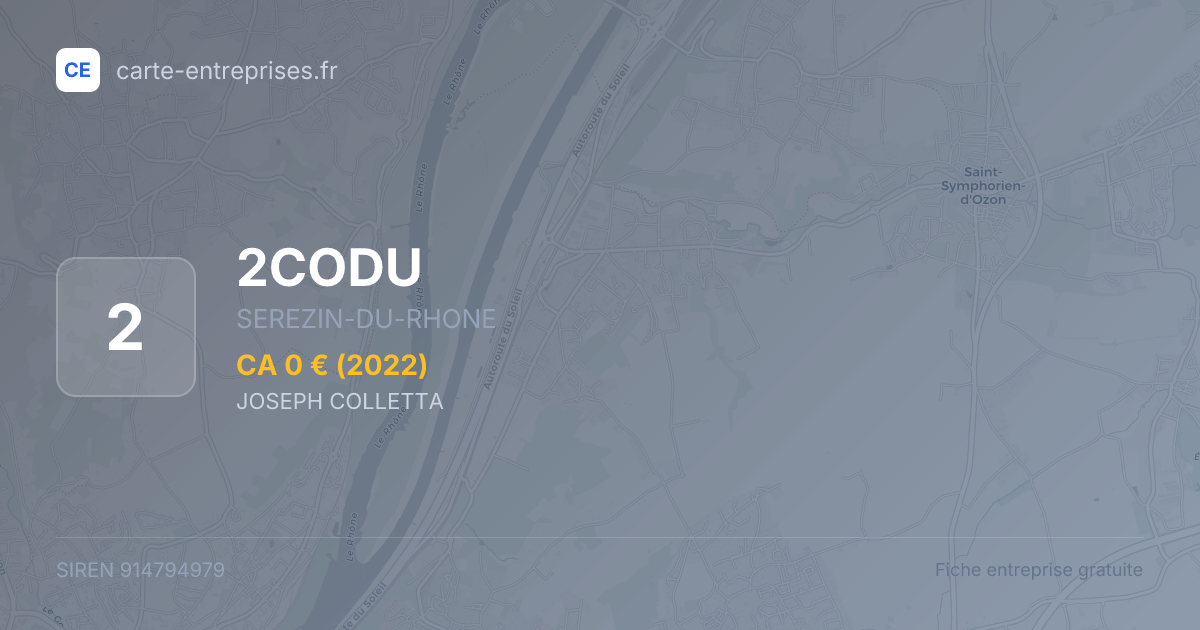 2CODU — 914794979 — fiche entreprise