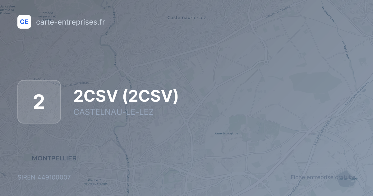 2CSV — 449100007 — fiche entreprise